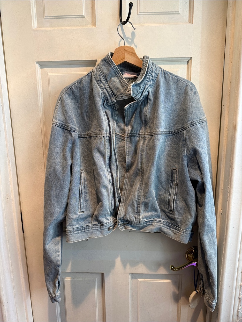 Pink Lily Light Blue Denim Jean Jacket